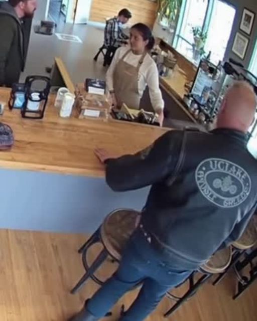 Biker Steps Between Man And Waitress—And The Security Footage Reveals A Truth No One Saw Coming