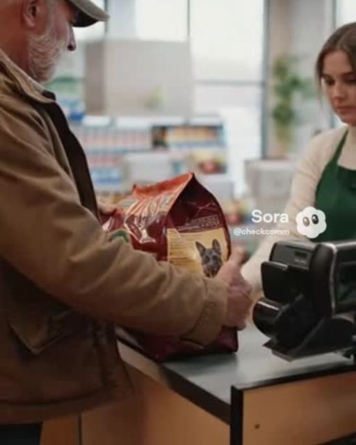 Veteran Tries To Buy Dog Food—The Cashier Notices Something In His Wallet And Hits Pause