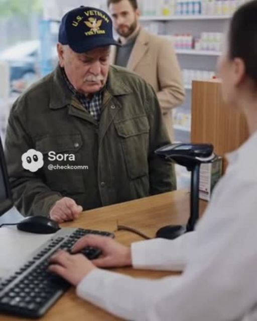 Veteran Gets Ignored at Pharmacy—Then the Man Behind Him Says Five Words That Silence the Room