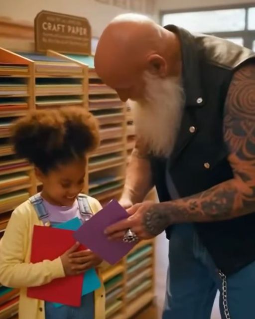 I Was About To Call Security On This Bikerโbut Then He Pointed At My Daughter’s Drawing And Said A Name From My Past