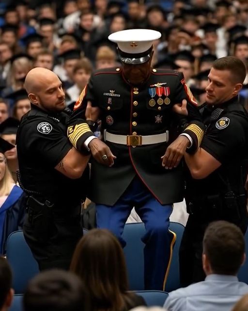 They Tried To Kick This Marine Out Of His Son’s Graduation — Until Six Men Stood Up And Said Four Words