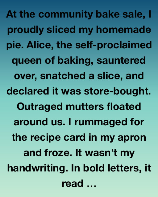 The Mysterious Pie at the Community Bake Sale