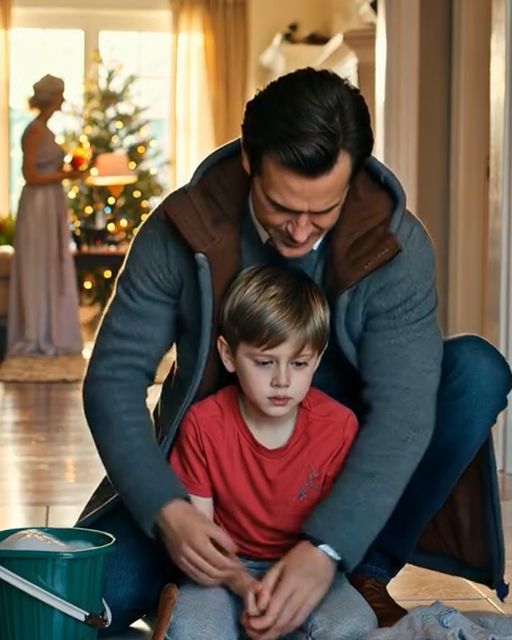 The Night I Found My Son Scrubbing My In-lawsโ Kitchen Floor While Their Other Grandkids Opened Presents In The Next Room