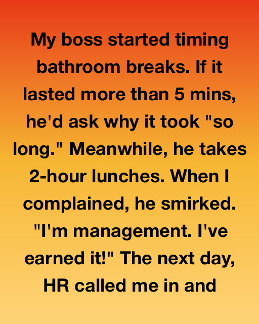 I Found Out My Boss Was Timing My Bathroom Breaks, But When HR Called Me In, I Realized He Had Accidentally Handed Me The Key To His Own Downfall