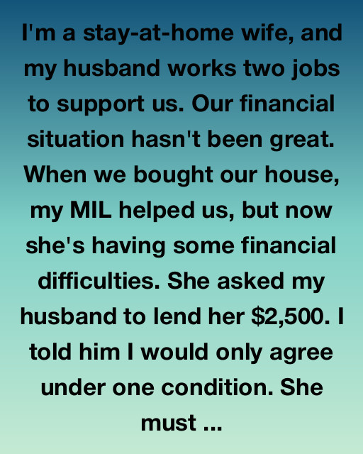 She Must Sign An Agreement