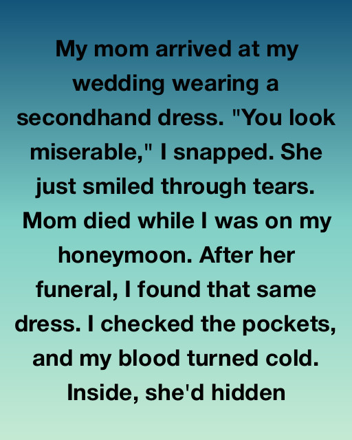 I Saw My Mom Wearing A Secondhand Dress At My Wedding And Felt Ashamed, But The Secret She Left Behind Changed Everything