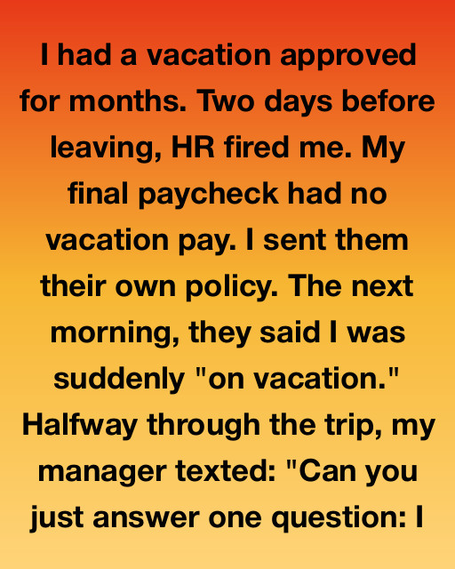 I Had My Vacation Stolen By HR But A Single Text From My Manager While I Was In The Mountains Changed Everything