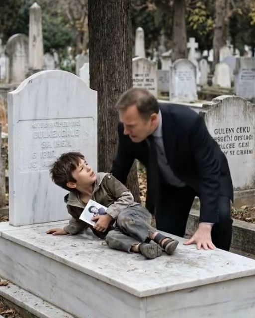 Man Visits Wife’s Grave Every Year On The Same Day — This Time, A Barefoot Child Is Lying On It