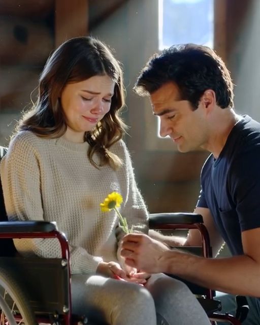 She Hadn’t Walked In Six Months… Then A Stranger Handed Her One Flower — And Everything Changed.