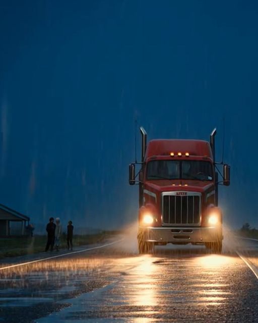The Night A Worn-out Truck Driver Almost Hit The Gas And Left A Family In The Storm – And The Split-second Choice On A Dark U.s. Highway That Dragged His Lonely Life Into A Direction He Never Saw Coming