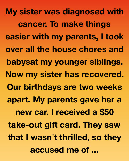 My Sister Got A Car. I Got A $50 Gift Card.