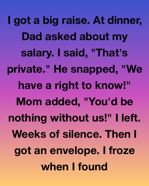 I Hid My Salary From My Parents — The Envelope Revealed What They Paid To Keep Me