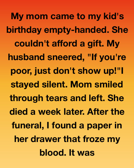I Saw The Truth Behind My Mom’s Empty Hands And Realized My Silence Was The Greatest Mistake Of My Life