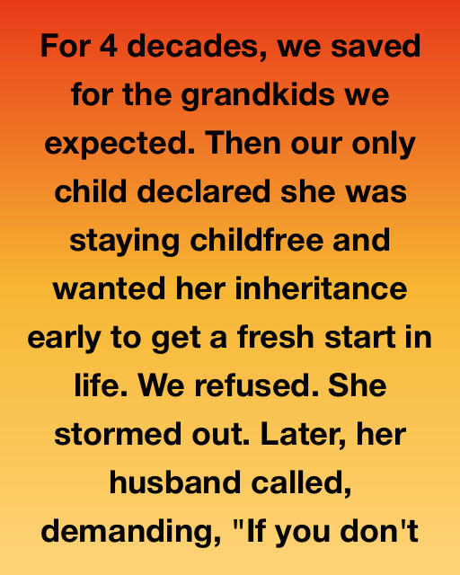 I Saved For Forty Years To Give My Future Grandkids Everything, But My Daughter Demands Her Inheritance Now