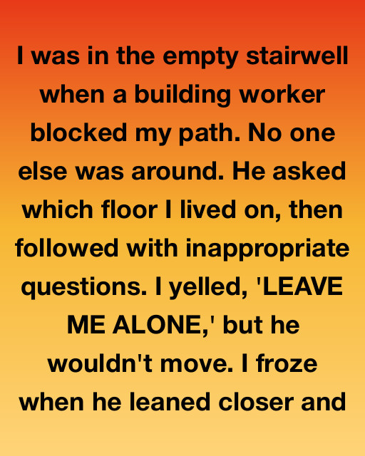 I Was Trapped In An Empty Stairwell With A Stranger Who Knew Too Much, But The Secret He Was Hiding Saved Me From A Disaster I Never Saw Coming
