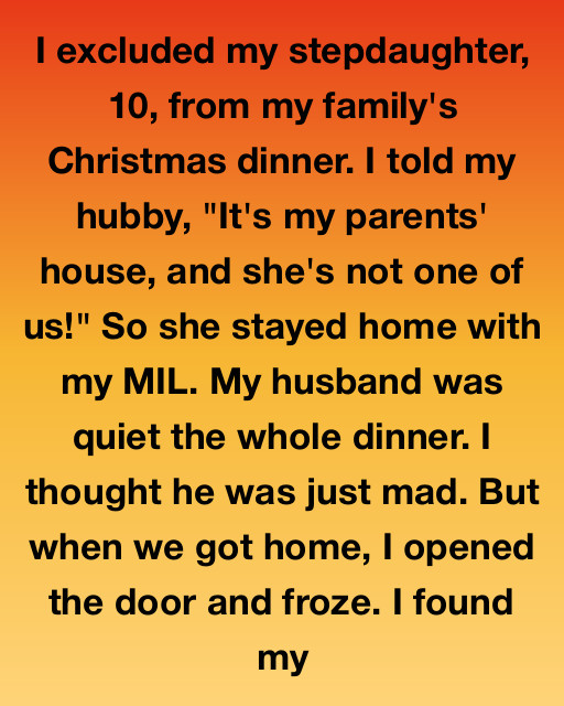 I Excluded My Stepdaughter From Our Family Christmas Dinner
