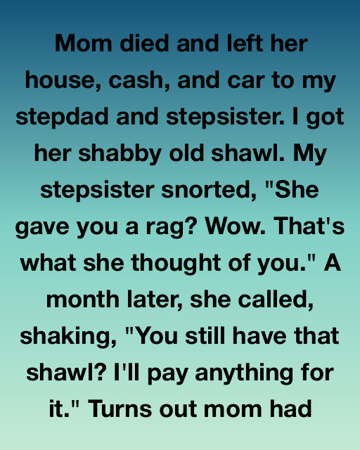 I Saw My Mom Leave Everything To My Stepfamily While I Only Got A Rag, But The Secret She Hid In The Fabric Changed My Life Forever