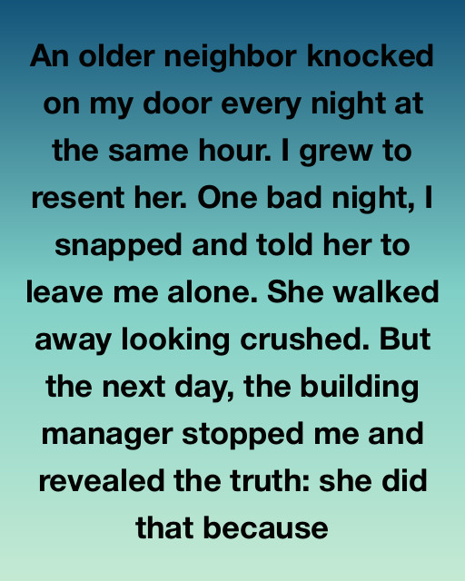 I Thought My Neighbor Was An Annoying Intruder, But The Truth Behind Her Nightly Knocks Taught Me Everything About Loneliness And Sacrifice
