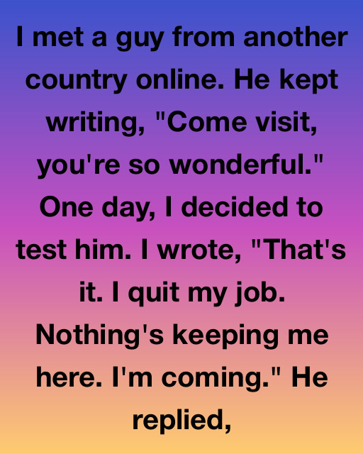 I Met A Guy From Another Country Online And Decided To Test His Promises, But His Surprising Response Led Me To A Truth I Never Expected