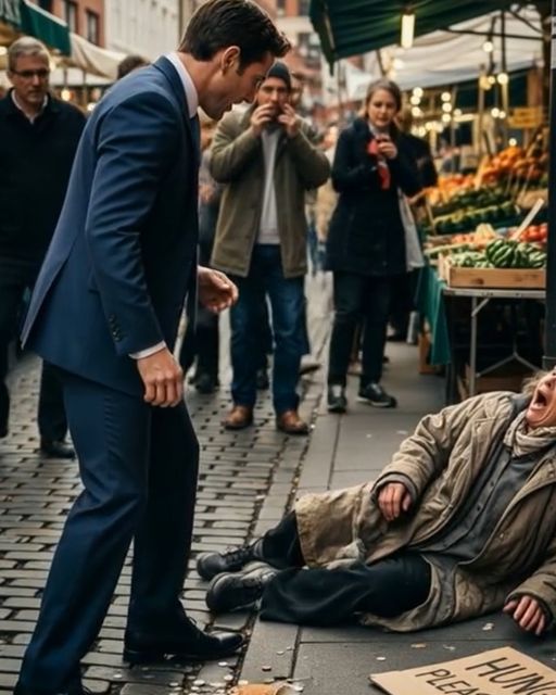 Millionaire Kicks A Poor Beggar In The Market – Not Knowing She Is The Lost Mother He Has Been Searching For Years…