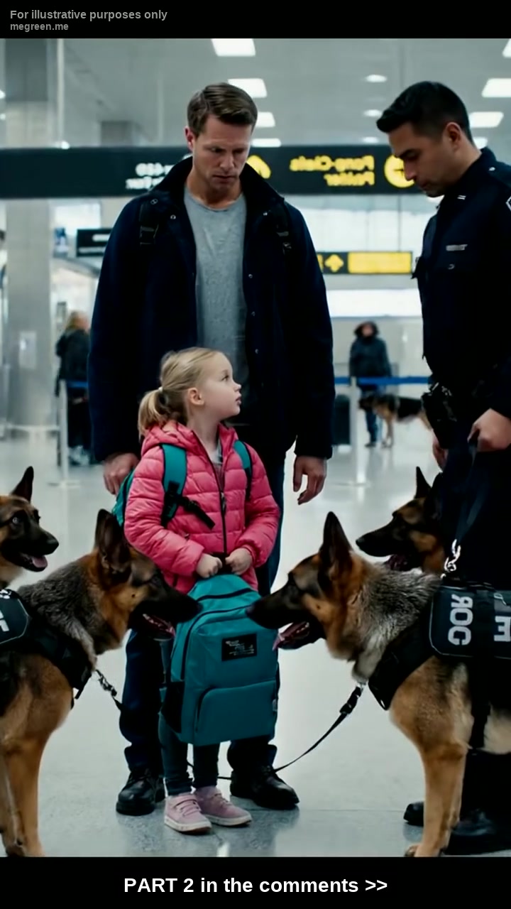 I Watched In Terror As 15 Police K-9 Units Suddenly Surrounded My Six-Year-Old Daughter At The Airport Terminal, And When The Handler Finally Revealed The Chilling Reason Why They Refused To Move, My Entire World Crumbled Into A Nightmare I Never Saw Coming