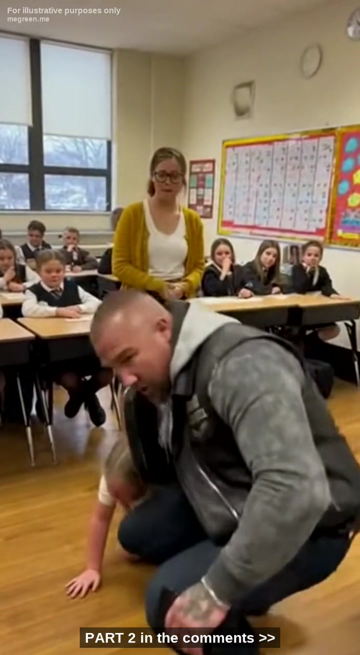 He Prepared To Surprise His 9-Year-Old Daughter In Classroom Instead Found Her Crawling On A Classroom Floor While A Teacher Stood Over Her And Kids Laughed Like It Was Sport