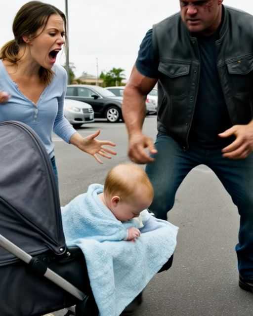 The Massive Biker Snatched My Baby From The Stroller And Ran.