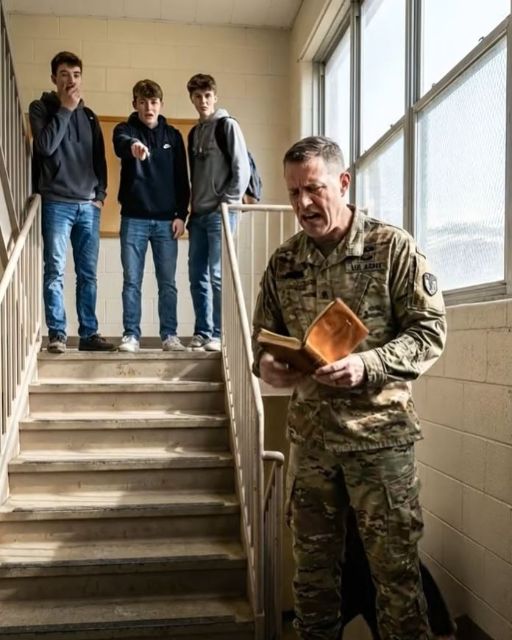 They Laughed As They Threw My Son’s ‘diary’ Down The School Stairs – Until A Soldier Standing Below Opened A Page And Quietly Said, ‘this Is His Mother… And You’ve Just Ruined Her.’