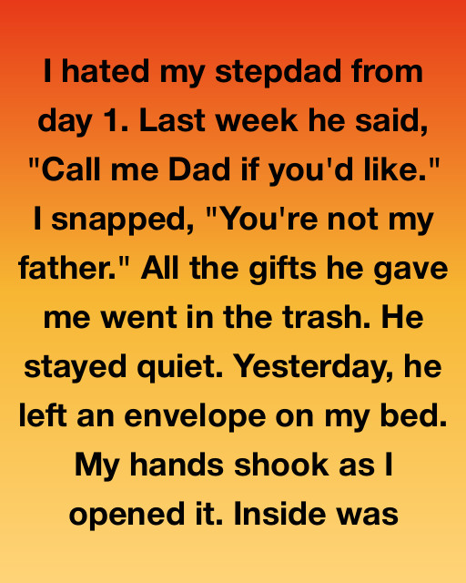I Hated My Stepdad From Day One, But The Secret Inside The Envelope He Left On My Bed Changed Everything