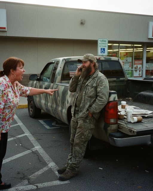 Woman Screams At “fake” Veteran To Move His Truck – Then He Made One Phone Call