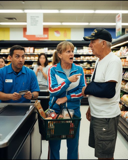 Woman Demands Veteran Be Kicked Out Of The Grocery Store. Then The Manager Reads His Credit Card.