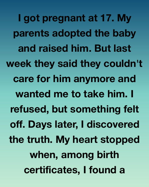 I Got Pregnant At 17 And My Parents Raised Him As Their Own, But The Secret Hidden In Their Filing Cabinet Changed Everything I Knew About My Family