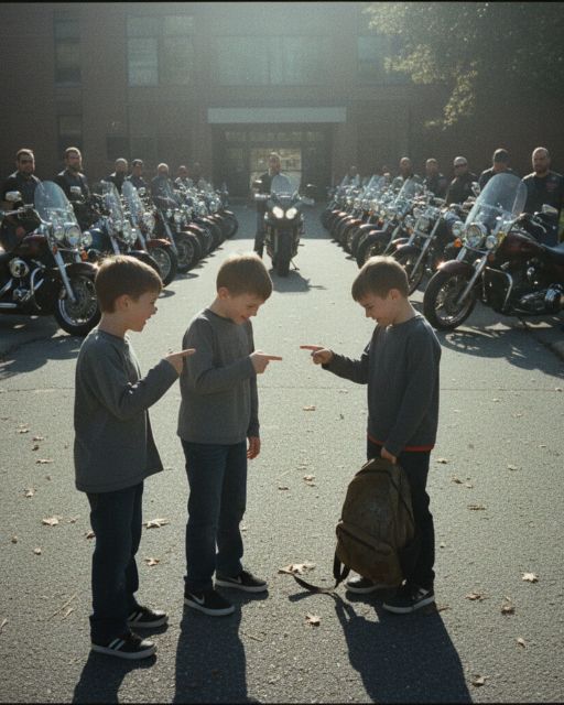 Bullies Mocked The “poor Boy” For Having No Dad – Until 50 Bikers Blocked The School Driveway