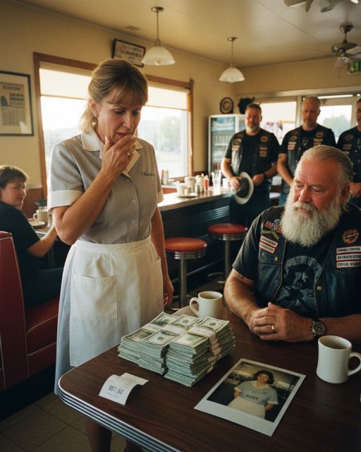 I Was A Waitress At A Diner When A Biker Gang Walked In – What They Left Behind Changed Everything