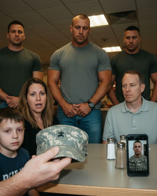 Step-dad Throws Soldier’s Hat On The Floor – Then Four Men Stand Up From The Next Table