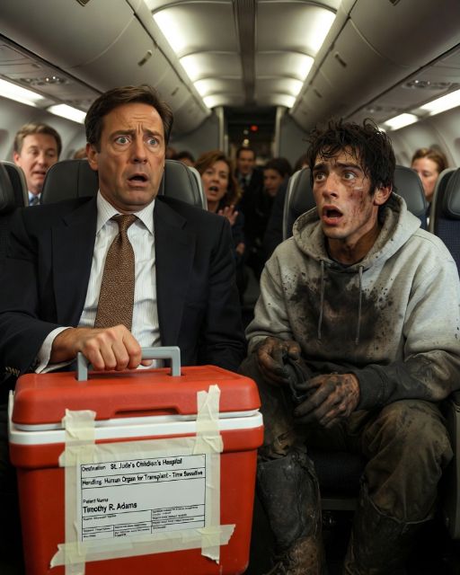 The Couple Mocked The “dirty” Man In First Class. Then The Husband Read The Label On The Man’s Cooler.