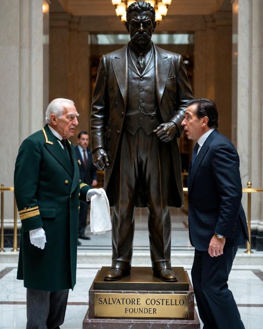 The Tourist Spit On The Old Man’s Shoes. Then He Saw The Statue In The Lobby.
