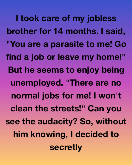 I Took Care Of My Jobless Brother For Fourteen Months And Reached My Breaking Point, But My Secret Plan To Force Him Out Led To A Truth I Never Saw Coming