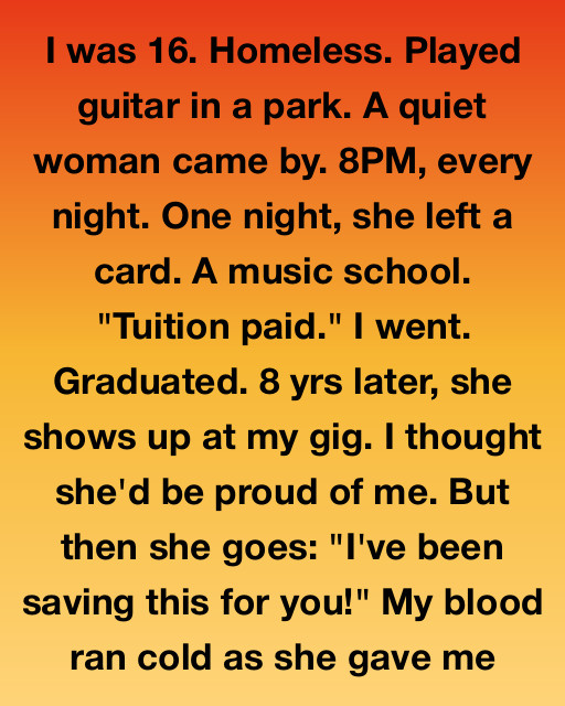 I Was A Homeless Teenager With Nothing But A Guitar Until A Mysterious Stranger Changed My Life, But The Real Gift She Was Keeping For Me Was More Valuable Than Any Education