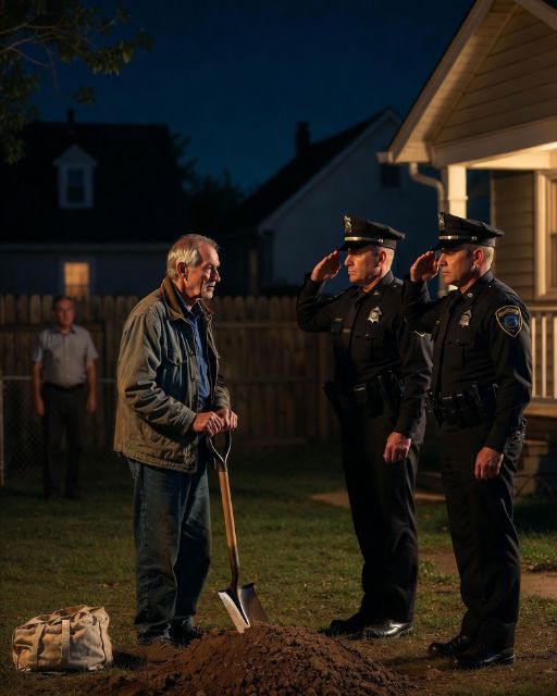 My Neighbor Kept Burying Things At 2 A.m. I Called The Police. They Saluted Him.