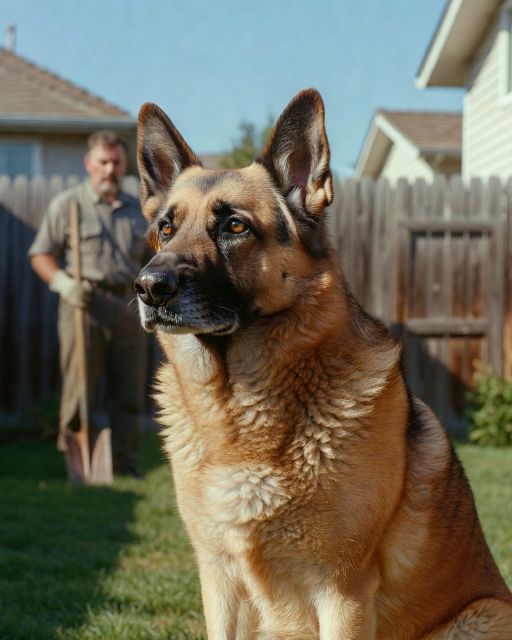 The Retired War Dog Kept Staring At The New Neighbor. I Thought He Was Going Senile.