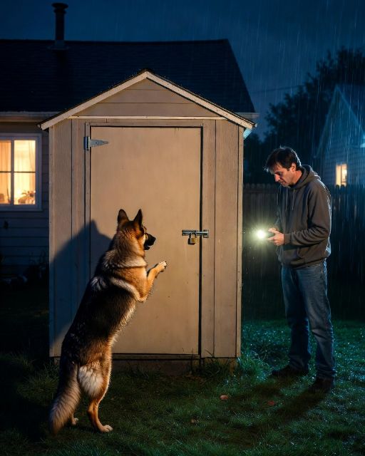 My War Dog Kept Staring At The New Neighbor’s Shed. I Thought It Was Rats. Then I Heard The Voice.