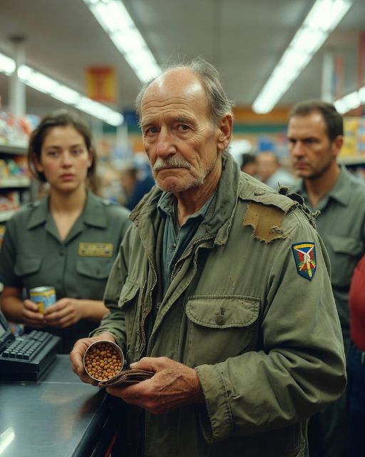 The Cashier Laughed At His Old Uniform – Until She Saw The Patch