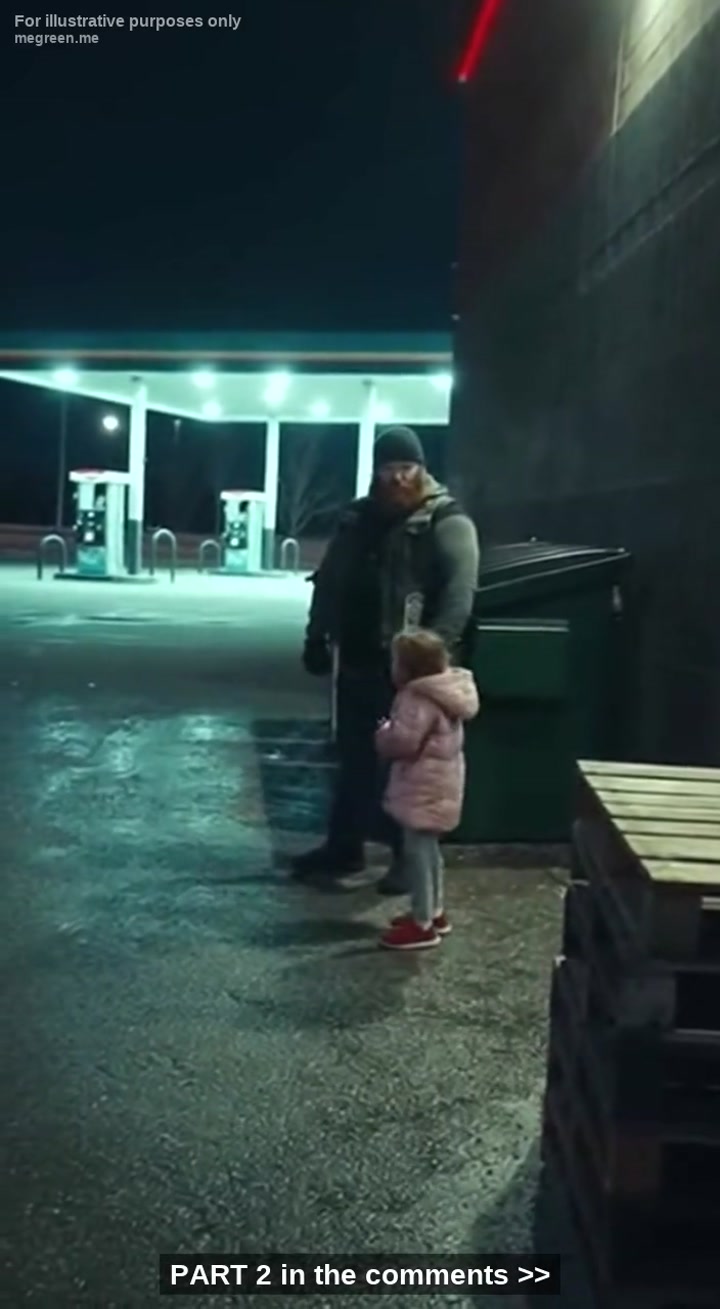 Please Pretend You’Re My Dad,โ The Homeless Girl Whispered – I’M A 250Lb Biker, But What Happened Next Broke Meโ
