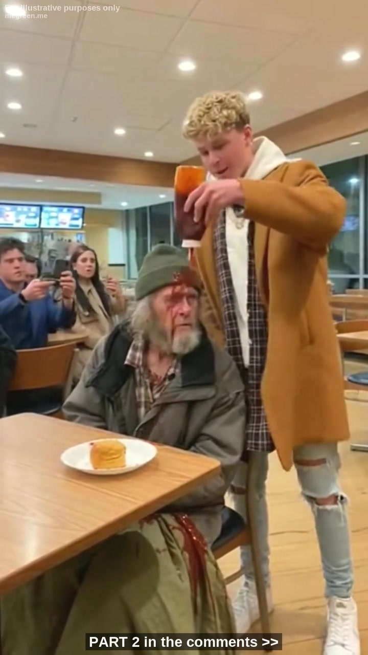 Rich Teen Poured Bbq Sauce On A Smelly Elderly Veteran – Restaurant Laughed Even Though His Son And 200+ Iron Spartans Were Watching Outside