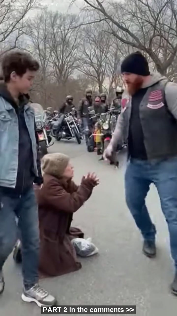 Little Girl Tugged A Biker’S Jacket: โPlease Help! They Hurt My Grandmaโ – What He Found Inside Made Him Bring 200 Red Devils Mc Brothers Rolled In Prospect Park