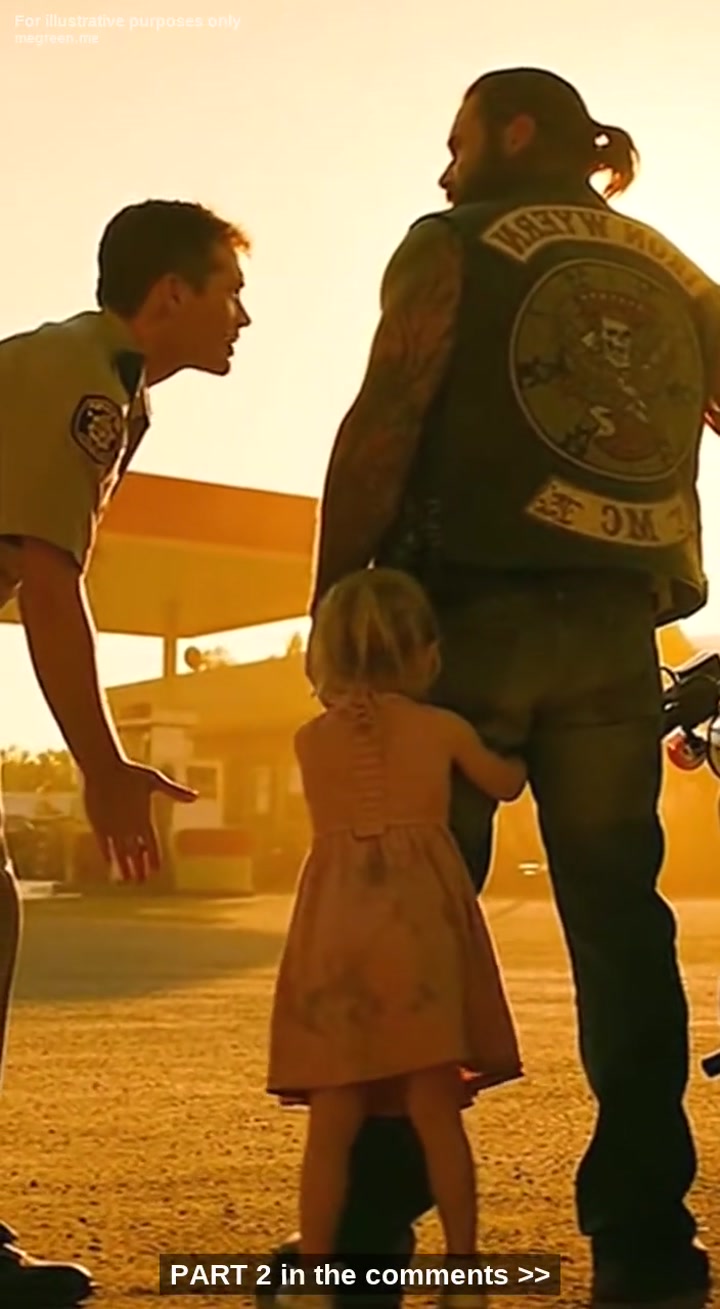 They Saw A Criminal In A Leather Cut And A Hero In A Badge, But When A Mute Toddler Scrambled Behind The Legs Of A 300Lb Outlaw Biker To Escape The Police Officer, The Script Flipped