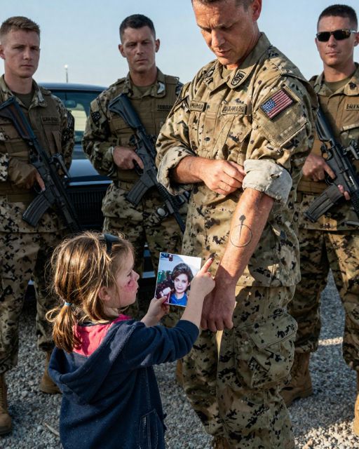5 Navy Seals Froze When A Little Girl Pointed At Their Secret Tattoo And Said: “my Mom Has That Too.”
