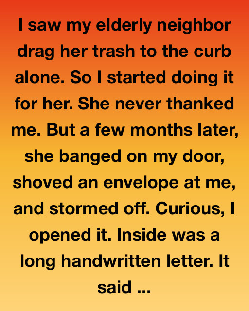 The Silent Neighbor And The Heavy Envelope