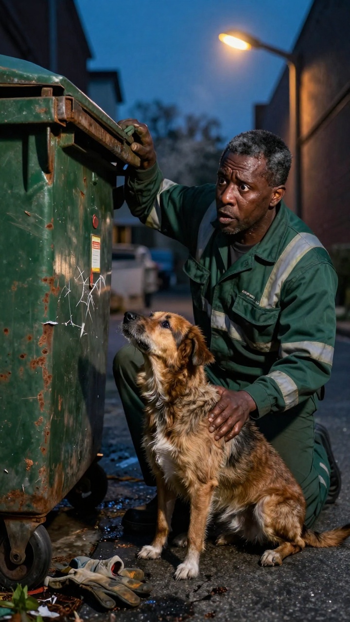 A Stray Dog Refused To Leave A Dumpster For Three Days — Then A Sanitation Worker Looked Inside